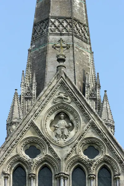 Närmare Uppgifter Basen För Katedralen Salisbury — Stockfoto