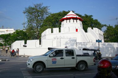 Bangkok, Tayland - 08 Temmuz 2005: Mahakan Kalesi (diğer adıyla White parapet) Bangkok.