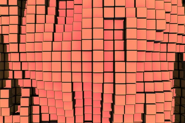 Close-up on an abstract cube background.