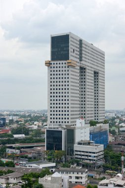 Bangkok, Tayland - 07 Ekim 2007: Chang Binası (102 m) Bangkok, Tayland 'daki Paholyothin Yolu ve Ratchadaphisek Yolu' nda yüksek binadır. Kuzey Bangkok iş bölgesinde ve Chatuchak İlçesinde yer almaktadır..