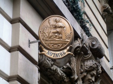 Eski panonceau de notaire (noter isim plakası).
