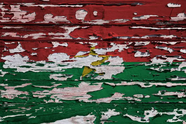 Burkina Faso bayrağı grunge ahşap bir tahtaya boyanmış..