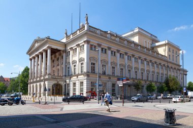 Wroclaw, Polonya - Haziran 05 2019: Wroclaw Operası 1841 'de açılan bir opera şirketidir ve 1945' e kadar Breslau Operası olarak biliniyordu..
