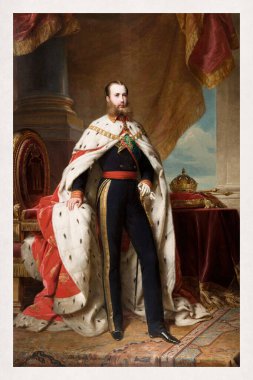 Official portrait of Emperor Maximilian I of Mexico made in 1864 by Albert Graefle. clipart