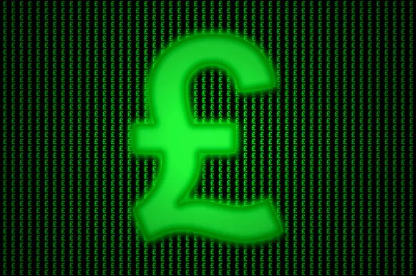 Green pound sign on a background composed of hundreds of pound signs.