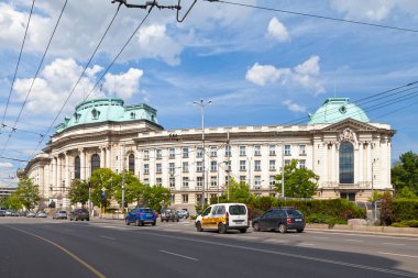 Sofya, Bulgaristan - 18 Mayıs 2019: Sofya Üniversitesi St. Kliment Ohridski Bulgaristan 'daki en eski yüksek öğrenim kurumu.