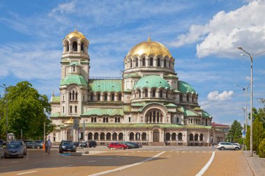 Sofya, Bulgaristan - 18 Mayıs 2019: St. Alexander Nevsky Katedrali Bulgaristan 'ın başkentinde bir Bulgar Ortodoks katedrali..