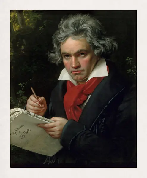 1820 'de Joseph Karl Stieler tarafından bestelenen Alman besteci ve piyanist Ludwig van Beethoven' ın portresi.