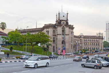 Kuala Lumpur, Malezya - 12 Eylül 2018: Keretapi Tanah Melayu Berhad (KTMB) veya Malaya Demiryolları Limited, 1910 yılında tamamlanan bir idari binadır..