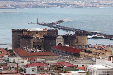 Napoli, İtalya - 19 Mart 2018: Castel Nuovo (İngilizce: 