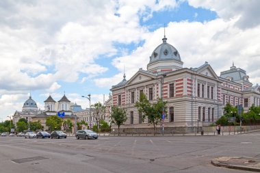 Bükreş, Romanya - 24 Haziran 2018: Colea Hastanesi (Rumence: Spitalul Clinic Colea), Bükreş 'te 1701-1703 yılları arasında Mihai Cantacuzino tarafından inşa edildi.,..