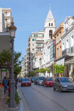 Patras, Yunanistan - 26 Nisan 2019: St. Andrew Katolik Kilisesi.