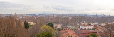 İtalya'da Roma'nın panoramik görünümü.