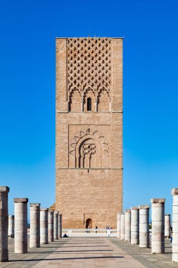 Hasan Kulesi veya Tour Hassan Rabat, Fas eksik bir caminin minaresi olduğunu.
