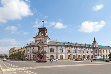 Kazan, Rusya - 10 Temmuz 2018: Tataristan Cumhuriyeti Ulusal Müzesi, Tatar Cumhuriyeti 'nin önde gelen müze merkezi olan bir araştırma, kültür, eğitim kurumudur.