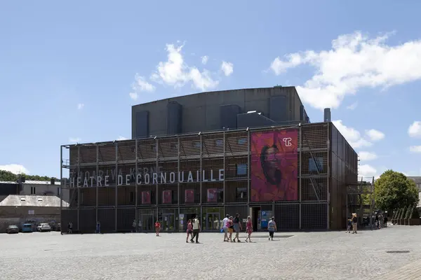 stock image Quimper, France - July 24 2022: The Theatre de Cornouaille, national scene of Quimper, is a theater located on the esplanade Francois Mitterrand.