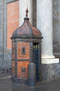 Sentry box outside the main entrance of the Royal Palace of Naples. clipart