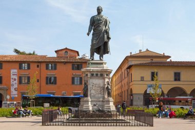 Florence, Italy - April 01 2019: The Monument to General Manfredo Fanti commemorates General Manfredo Fanti (1806-1865), a soldier and leader in battles for Italian independence and unification. clipart
