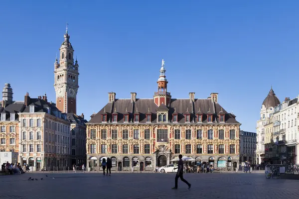 stock image Lille, France - June 22 2020: The Vieille Bourse (Old Stock Exchange) is the former building of the Lille Chamber of Commerce and Industry. It is located between the Grand Place and the Place du Theatre.