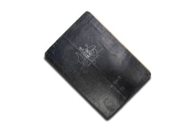 Beyaz bir arka planda izole edilmiş Avustralya pasaportuna yakın plan..