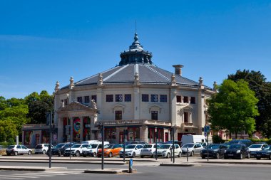Amiens, France - May 30 2020: The Jules-Verne circus is located place Longueville. Built in 1889 by the architect Emile Ricquier, it was called the Cirque municipal d'Amiens until 2003 clipart