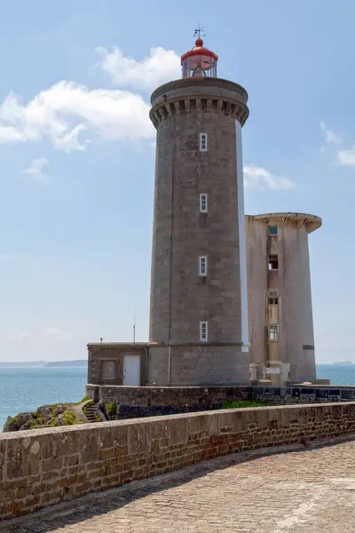 stock image The Phare du Petit Minou is a lighthouse in the roadstead of Brest, standing in front of the Fort du Petit Minou, in the commune of Plouzane.