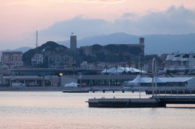 Cannes, Fransa - 25 Mart 2019: The Palais des Festivals et des Congres ve 