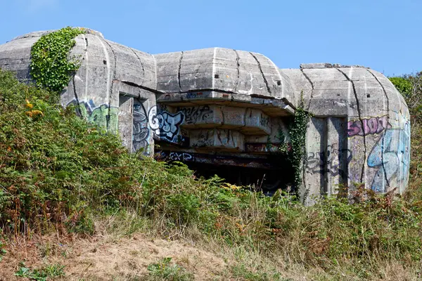 stock image Plouzane, France - July 24 2017: Old bunker from WWII outside of the Fort du Petit Minou in Brittany.