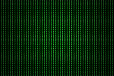 Yüzlerce pound işaretinden oluşan bir arka planda yeşil pound işareti.