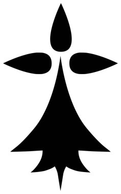 Siyah Ermine: Şeffaf bir arkaplanda izole edilmiş