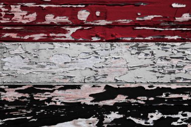Yemen bayrağı grunge ahşap bir tahta üzerine boyanmış..