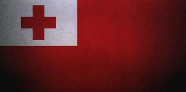 Tonga bayrağı kağıda basıldı.
