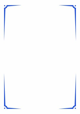 Resim çerçevesi için eğri köşeli Retro biçimi mavi çerçeve