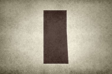 Saskatchewan (Kanada) bölgesinin Grunge haritası eski bir kağıda basıldı