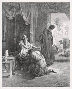 Yazan: Gustave Dore. İshak 'ı kutsayan Jacob..
