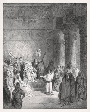 Joseph 'i temsil eden Gustave Dore' un oyması Firavun 'un Rüyası' nı yorumluyor.