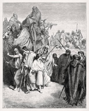 Gustave Dore 'un oyması. Joseph' in kardeşleri tarafından satılmasını temsil ediyor..