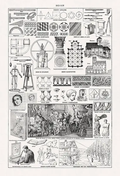 Jacques Maurice Dessertenne 'in çizimi hakkındaki illüstrasyon 19. yüzyılın sonlarında Fransızca sözlükte yayınlandı..