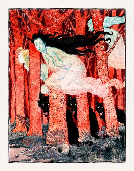 Eugene Grasset 'dan suluboya 