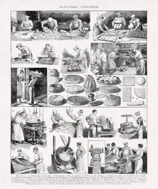 Louis tarafından yapılan pasta ve şekerlemeler üzerine bir illüstrasyon 19. yüzyılın sonunda bir Fransızca sözlükte yayınlandı..