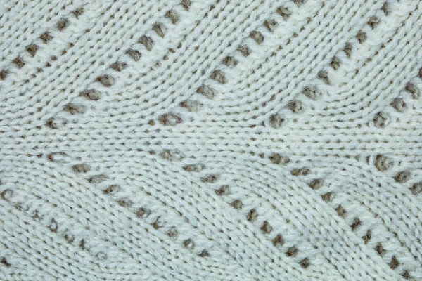 Textur Aus Weißem Wollstoff Handgestrickt Durchbrochene Strickwaren Gestrickte Textur Aus — Stockfoto