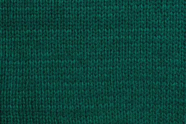 緑の毛織物の質感 服のニットの質感 クローズアップビュー — ストック写真