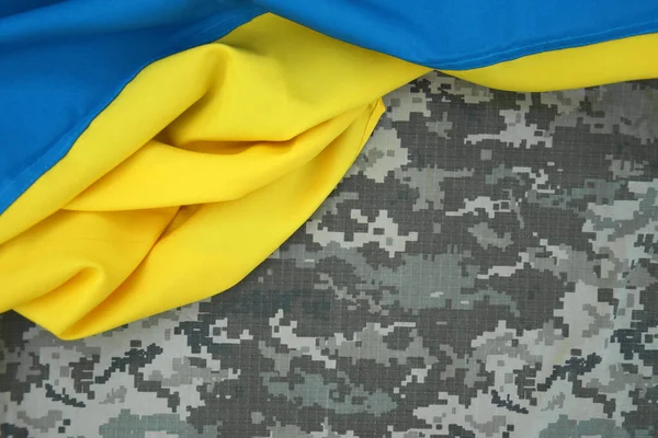 Camuffamento Dell Esercito Universale Mimetizzazione Delle Forze Armate Ucraine Bandiera — Foto Stock