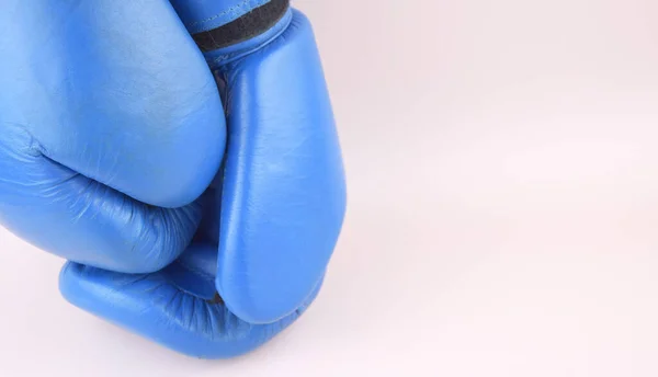 Синие Боксерские Перчатки Белом Фоне Бокс Спорт — стоковое фото