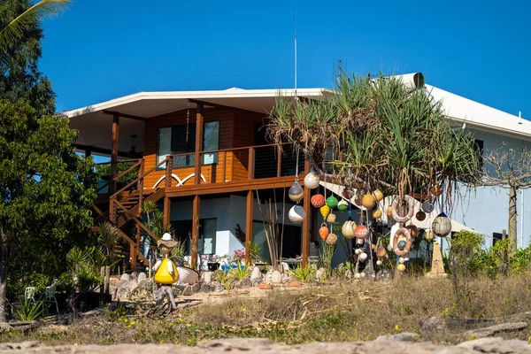 Веселый Пляжный Дом Пляже Сша — стоковое фото