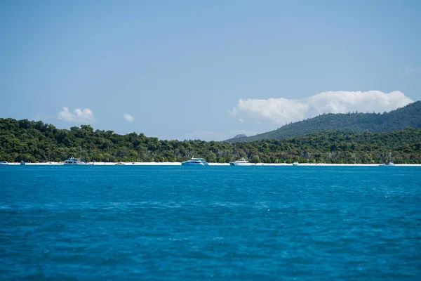 Tropické Ostrovy Super Jachty Queensland Austrálie Jaře — Stock fotografie