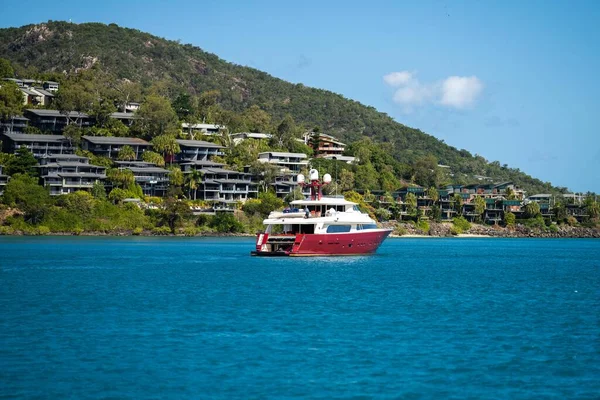 Wyspy Tropikalne Super Jachty Wiosną Queensland Australia — Zdjęcie stockowe