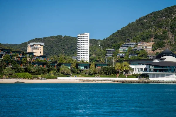 stock image tourist boats and tour boats in the whitsundays queensland, australia. travellers on the great barrier reef, over coral and fish. tourism yachts of young people