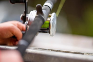 Avustralya 'da yazın bir teknede balık tutan örnek bir kız. 