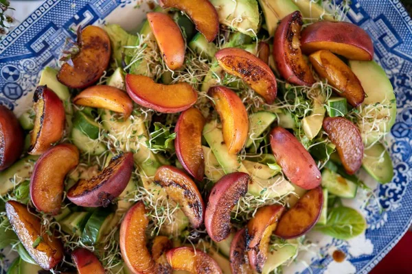 summer salad served up at christmas lunch in australia with avocado